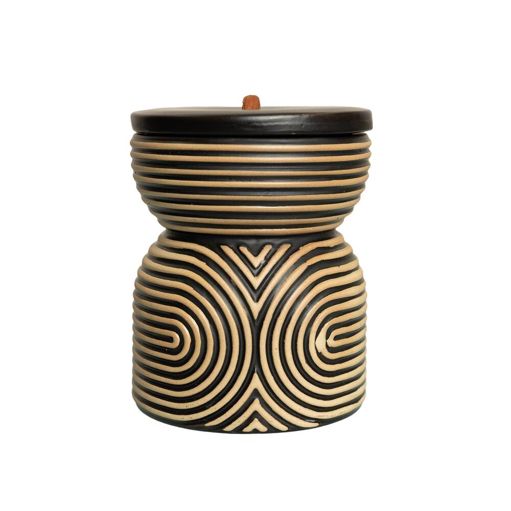Textured Boho Ceramic Container Decorative Jar Anthropologie Catalina Collection
